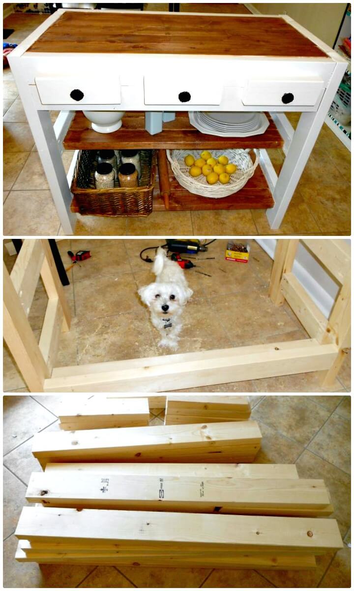 Build Your Own 2x4s Kitchen Island For 30  