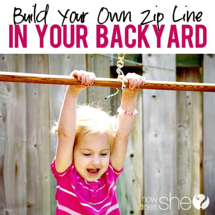 DIY Zip Line in Your Backyard - Games For Summer & Spring