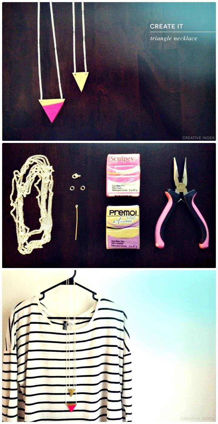 Create Your Own Triangle Necklace - DIY Homemade Jewelry 