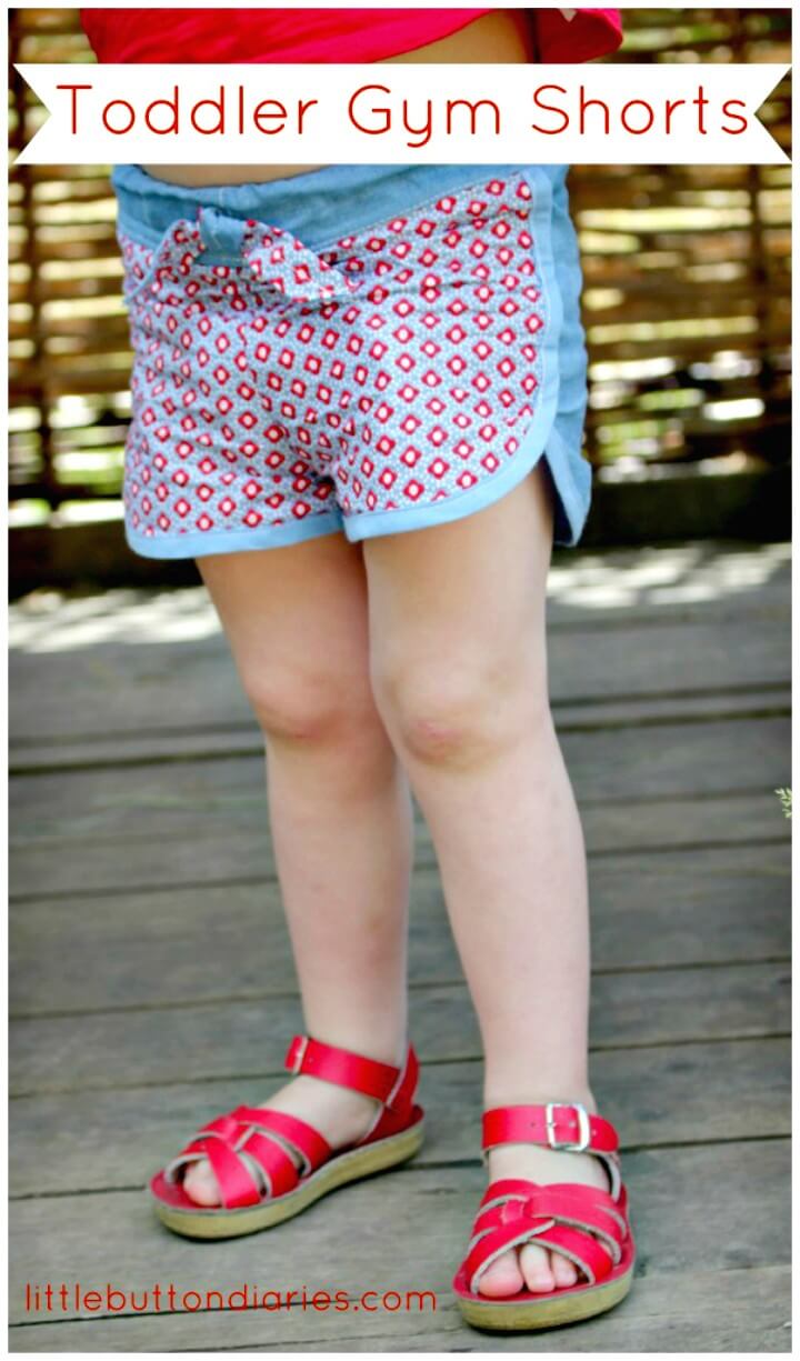 Cute DIY Toddler Gym Shorts 