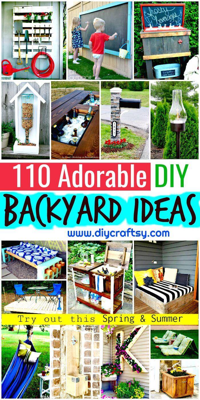 110 Diy Home Projects For Outdoor Decor Garden Backyard Diy Crafts