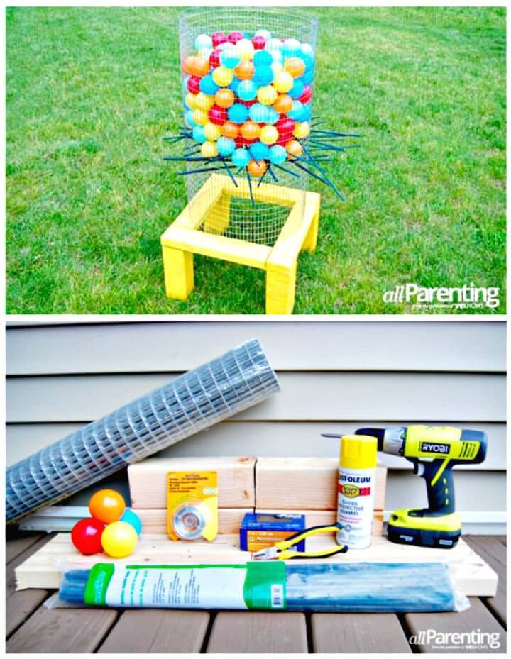 How to DIY Backyard Ker Plunk Game for an Outdoor 