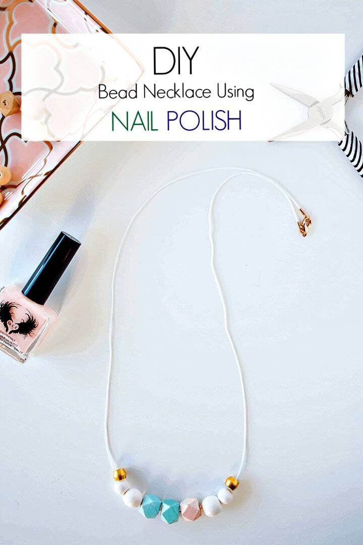 DIY Bead Nail Polish Necklace - Homemade Jewelry 