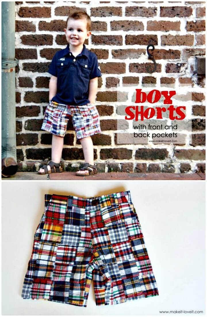 DIY Boy Shorts With Pockets for Kids 
