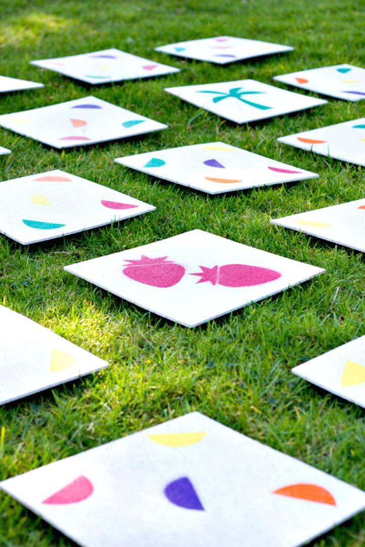 DIY Giant Lawn Matching Game for Summer & Spring
