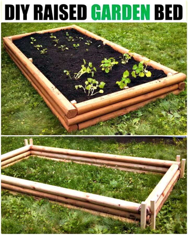 Build Your Own Raised Garden Bed Using Landscape Timbers