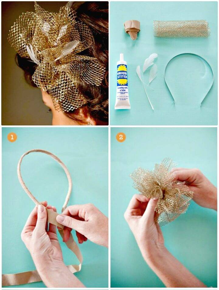Adorable DIY No-sew Bridal Headband