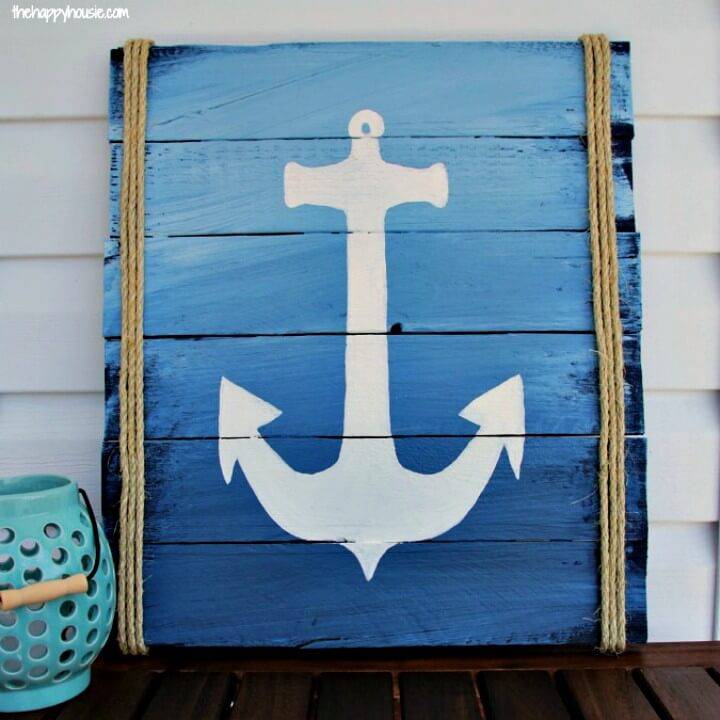 Easy DIY Pallet Anchor Sign for Your Deck 