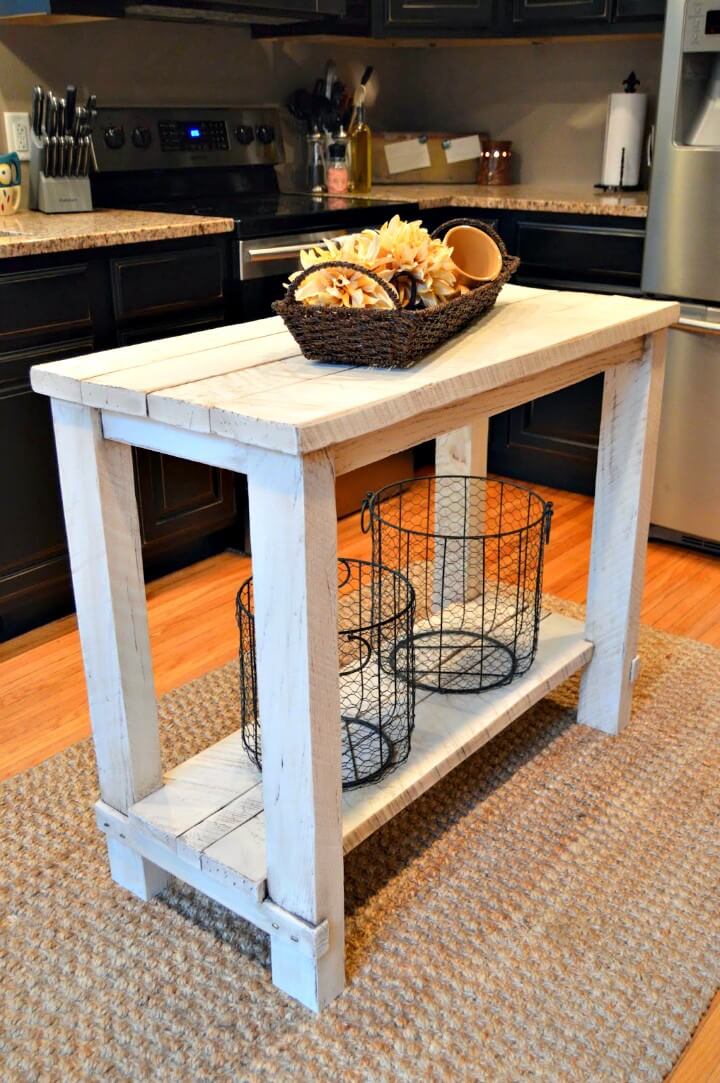 Easy DIY Rustic Reclaimed Wood Island