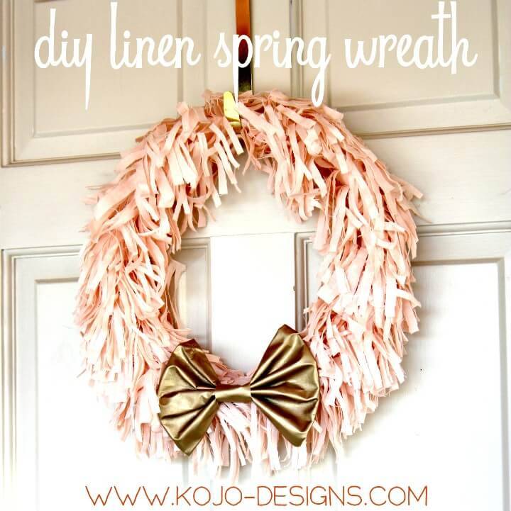 How to Make Spring Wreath In Pink And Gold Tutorial