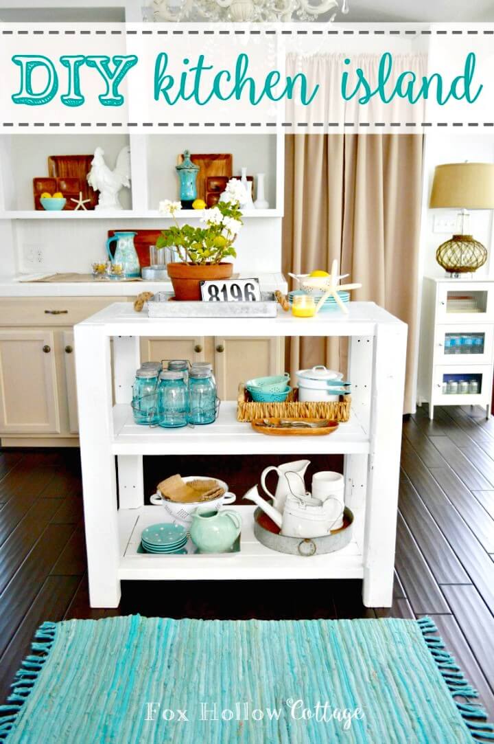 How to Make White Wood Cottage Kitchen Island