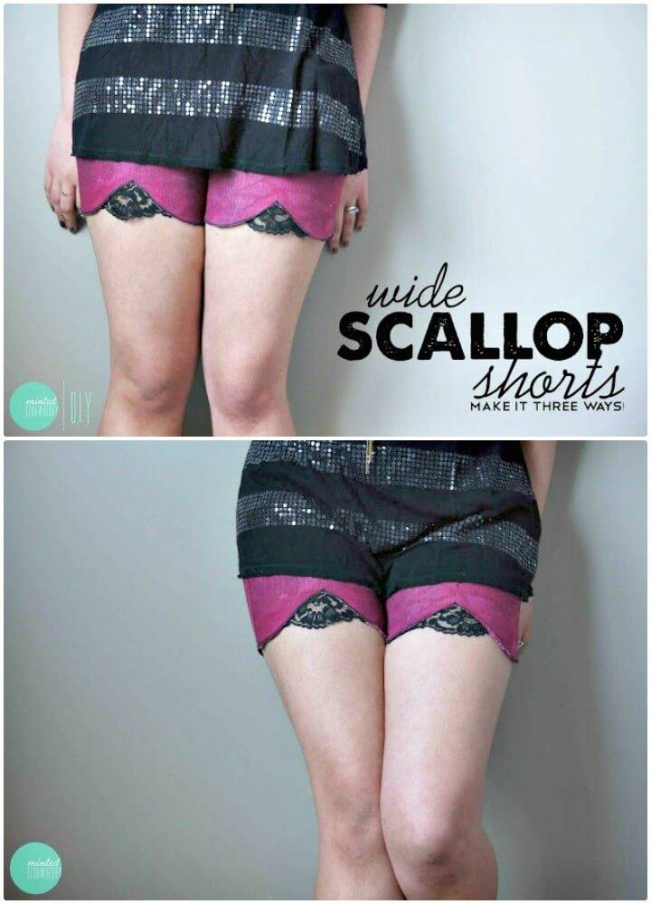 How to DIY Wide Scallop Shorts
