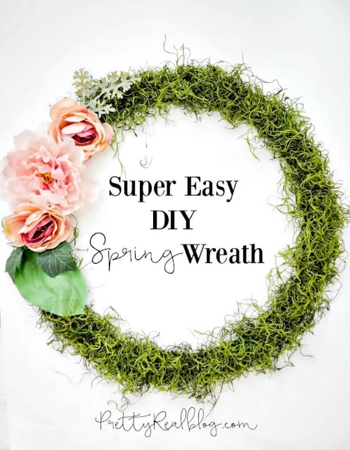 Super Easy How to Make Spring Wreath Tutorial