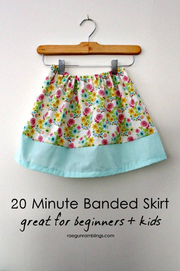 Fast DIY Basic Band Skirt In 20 Minute