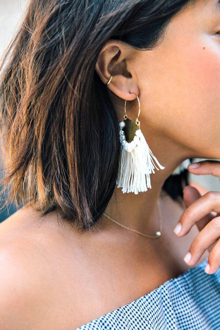 Easy DIY Brass Fringe Earrings