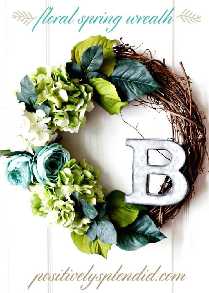 Make Your Own Floral Spring Wreath - DIY