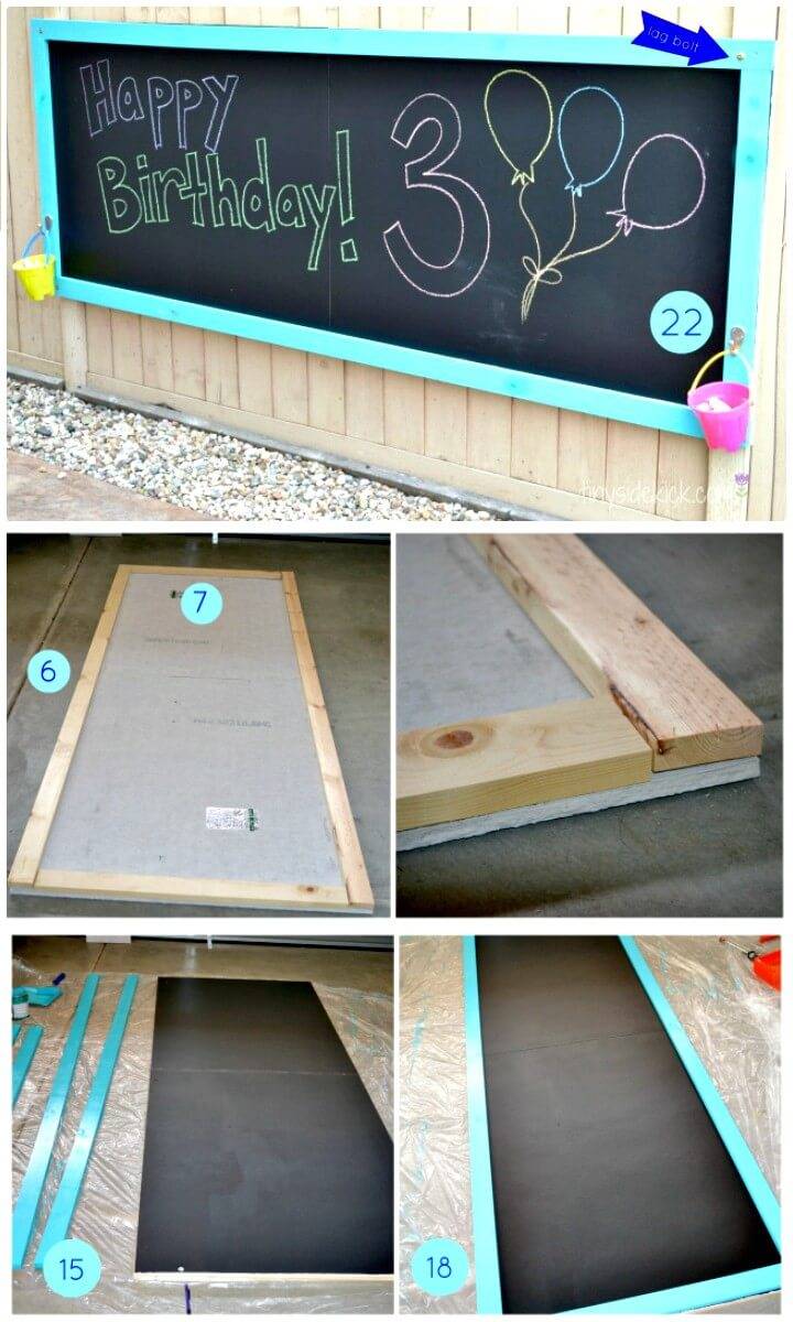 Easy DIY Giant Backyard Chalkboard