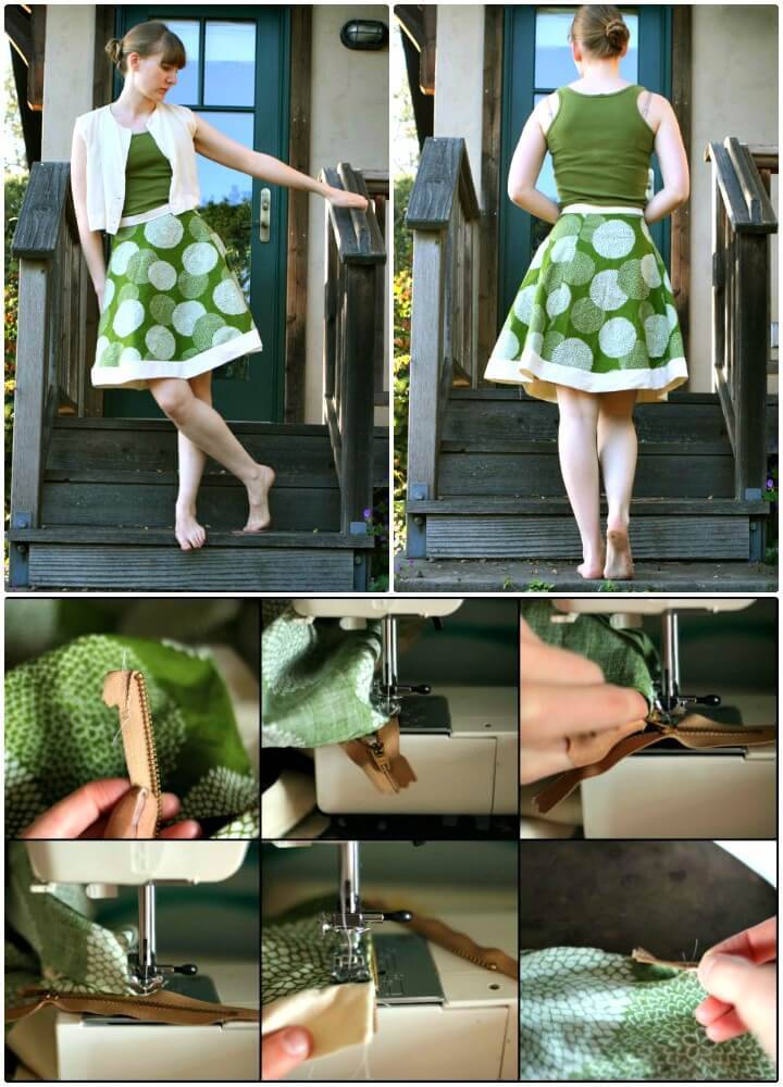 Easy DIY Hemless A-line Skirt Tutorial