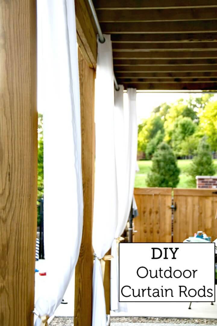 How to Make an Outdoor Curtain Rods - DIY 