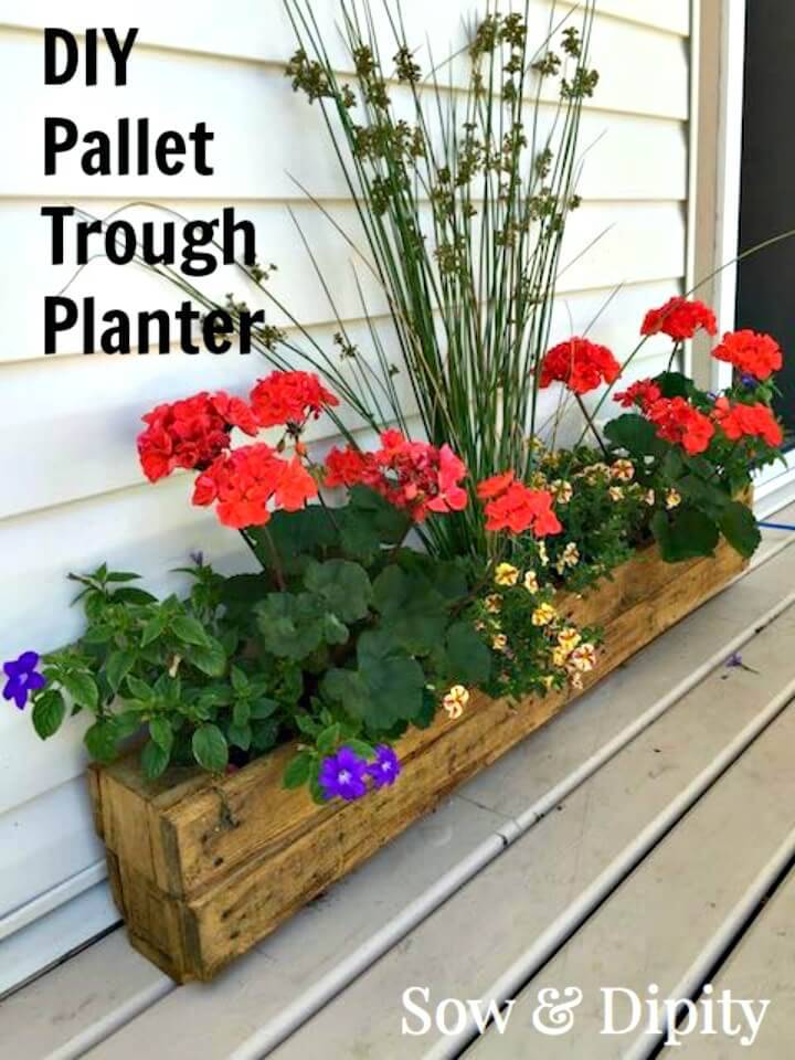 How to Create Pallet Trough Planter Tutorial - DIY