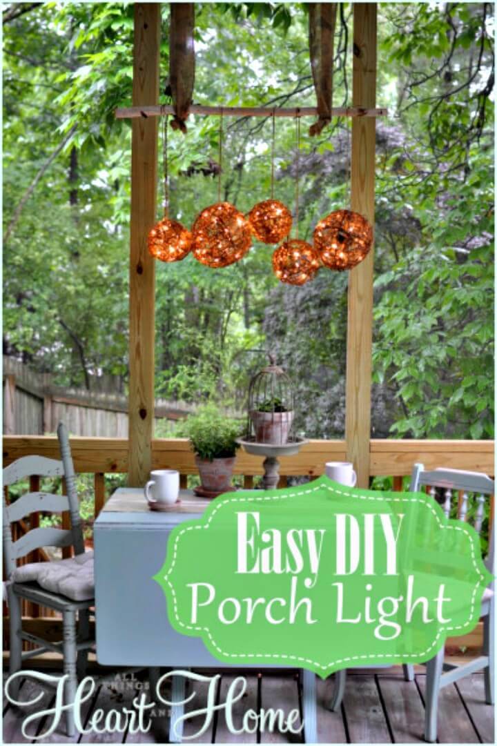 Easy How to Make Porch Light - DIY Patio & Porch Decor Ideas