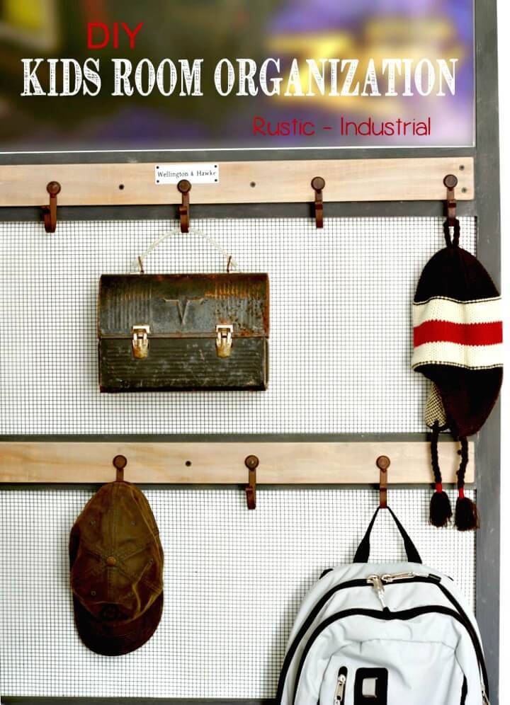 Easy to DIY Rustic Wall Organizer