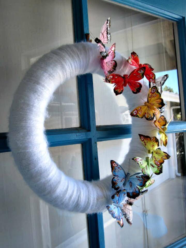 How to Make Spring Butterfly Wreath - DIY