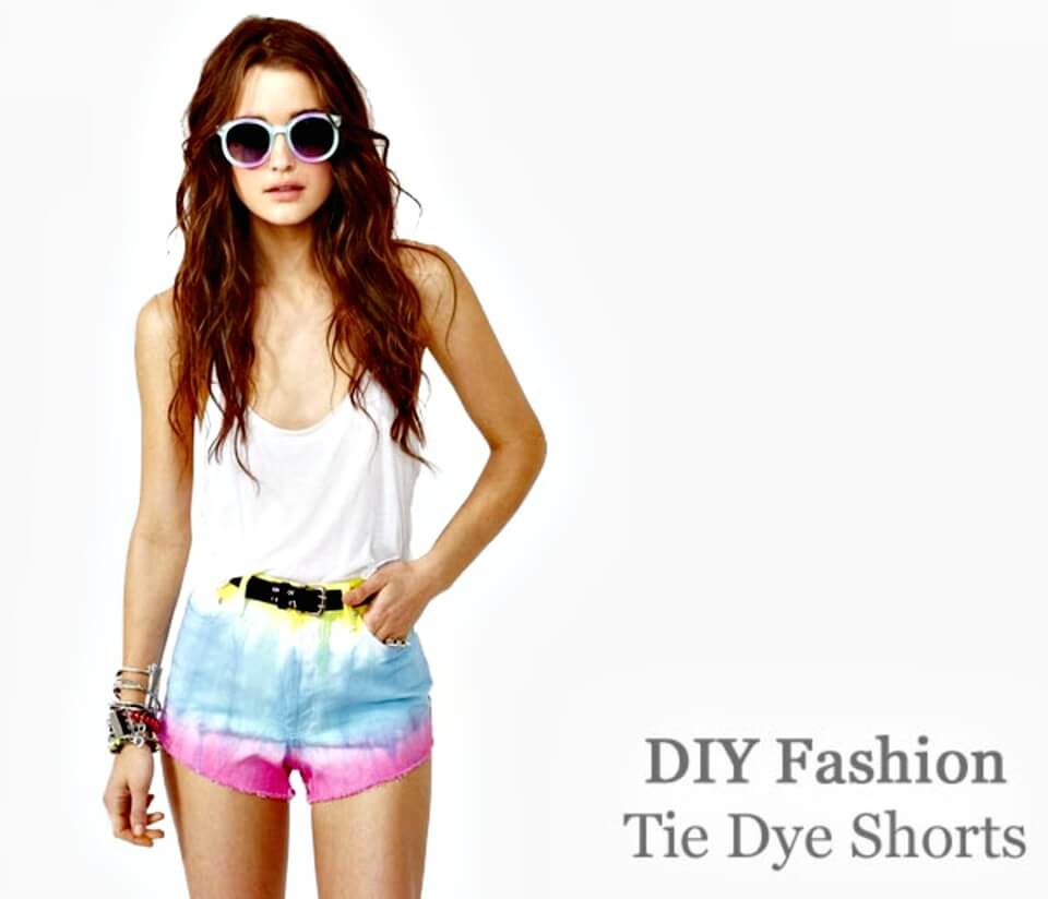 Easy DIY Tie Dye Shorts Fashion