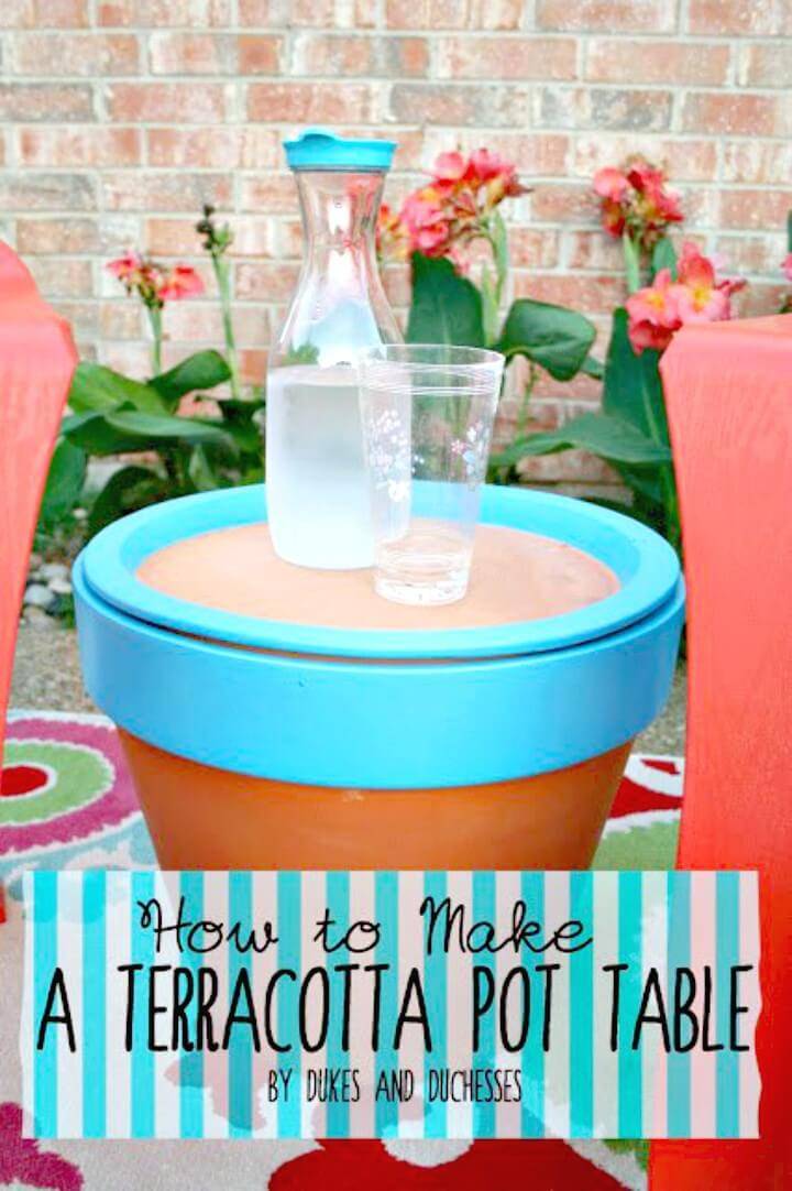 How to Make a Terracotta Pot Table - DIY