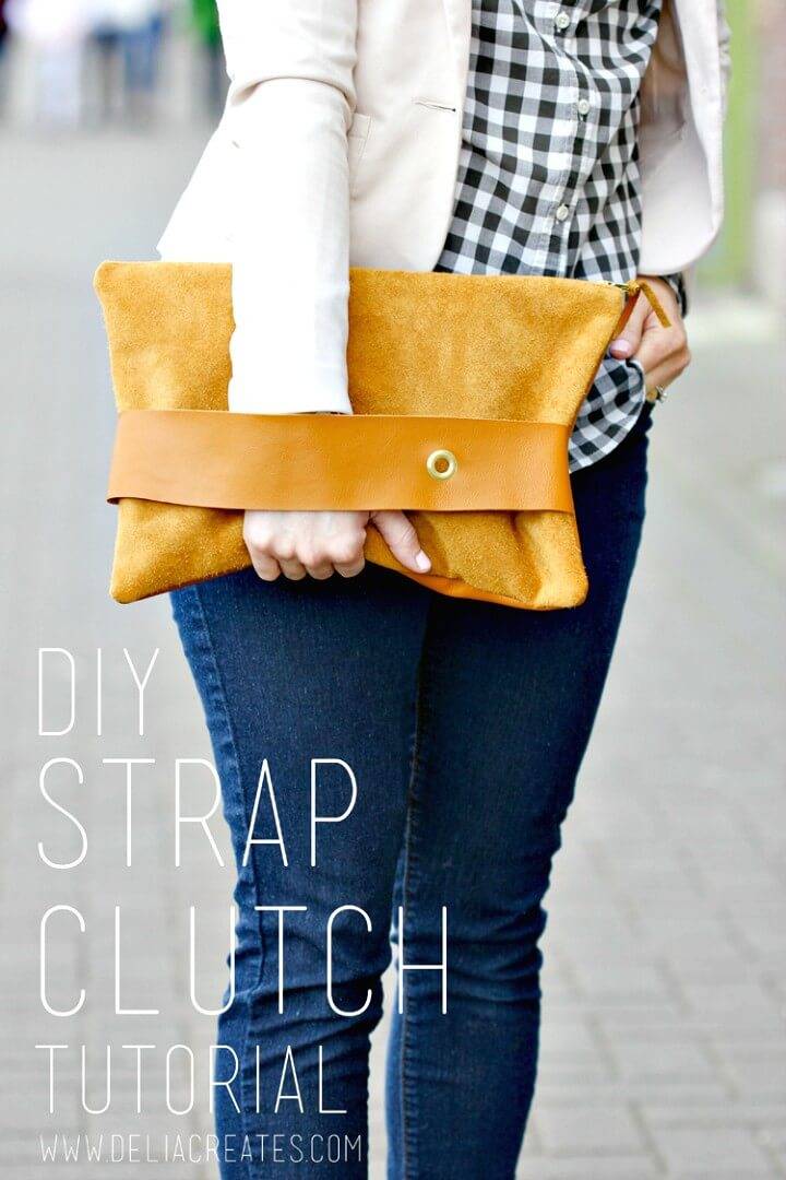 DIY Leather Strap Clutch - Gift Ideas for Her