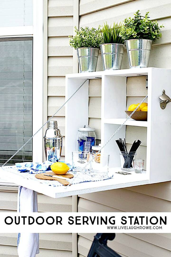 Gorgeous DIY Outdoor Serving Station