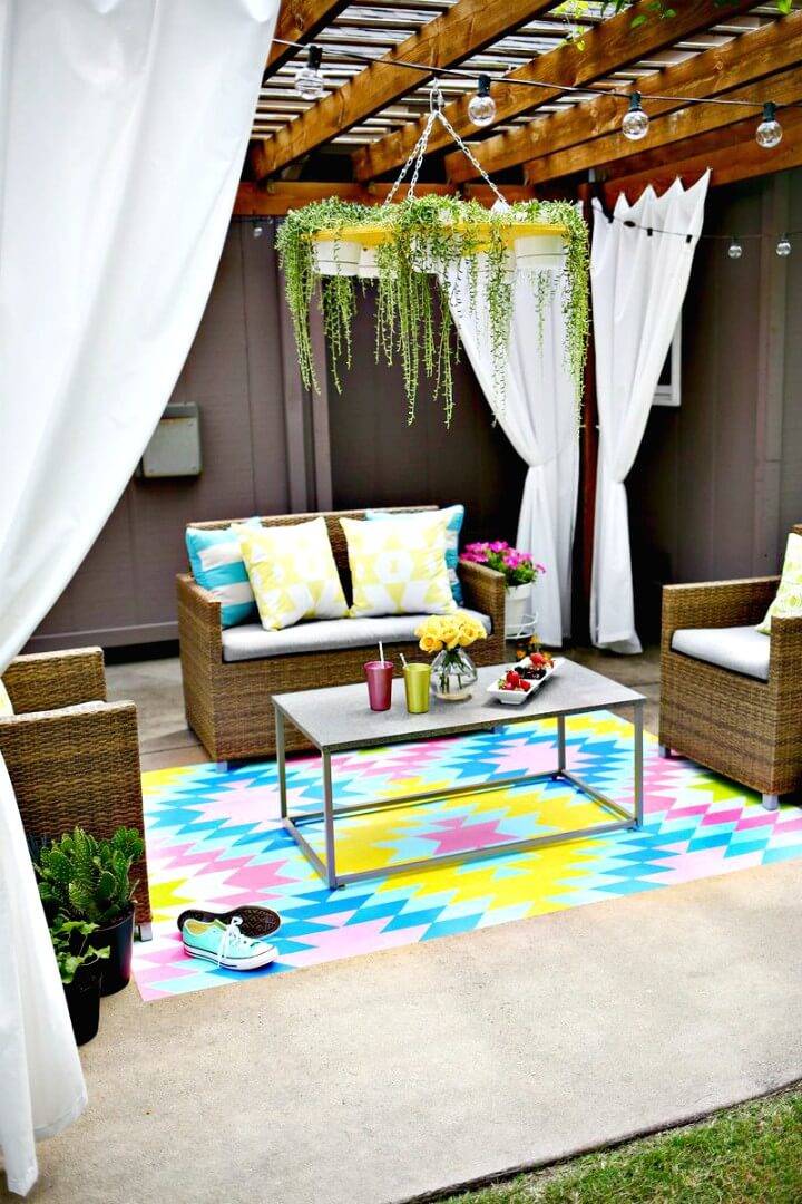 Gorgeous DIY Paint Your Own Outdoor Rug