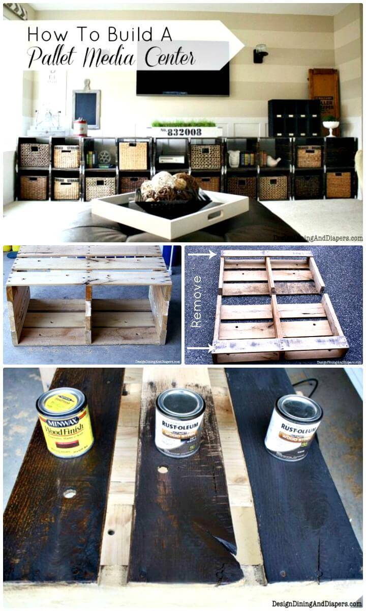 Adorable How To Build A Media Center Out Of Pallets