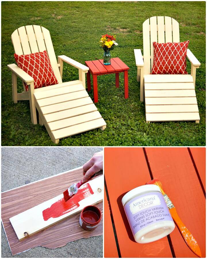 DIY Five Piece Outdoor Adirondack Furniture Set for $45 - Backyard Ideas