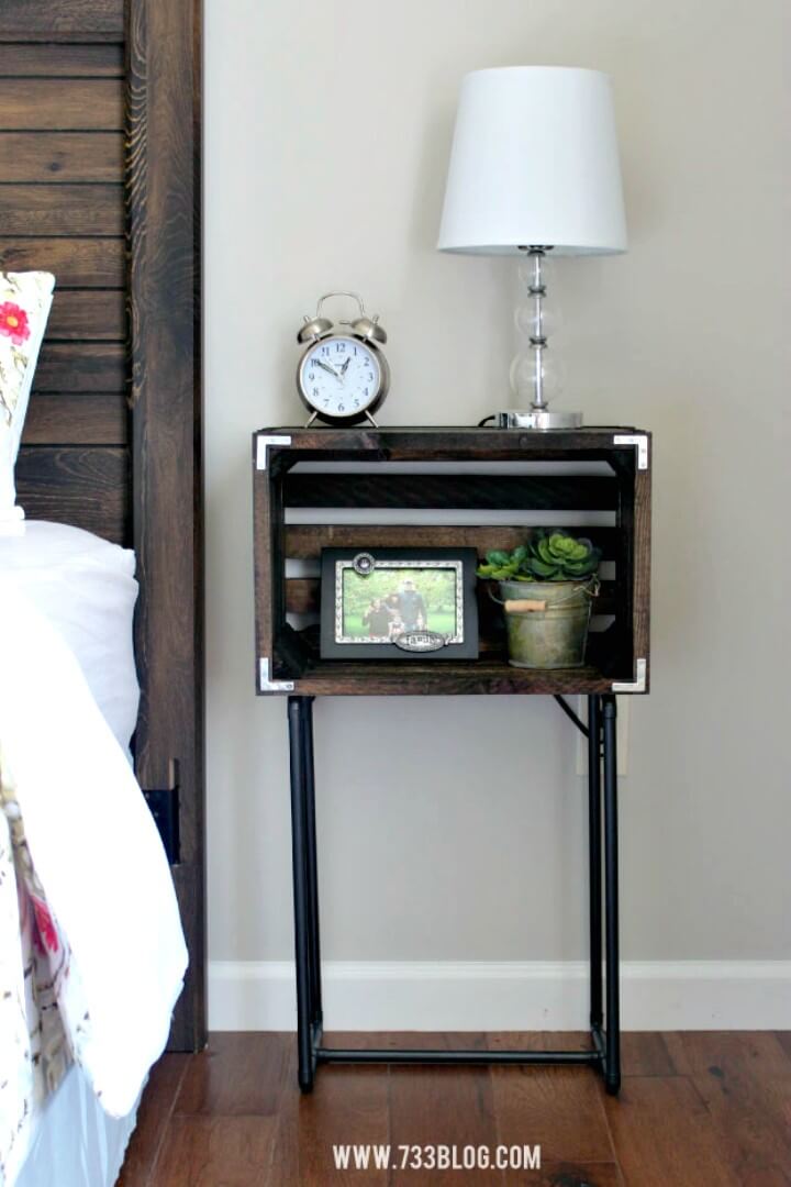 Simple DIY Crate Nightstand