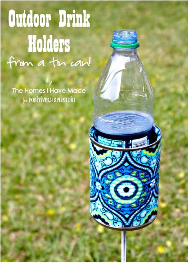 How To DIY Outdoor Drink Holder - Backyard Ideas