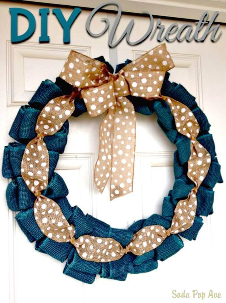 How To Make a Burlap Spring Wreath Tutorial