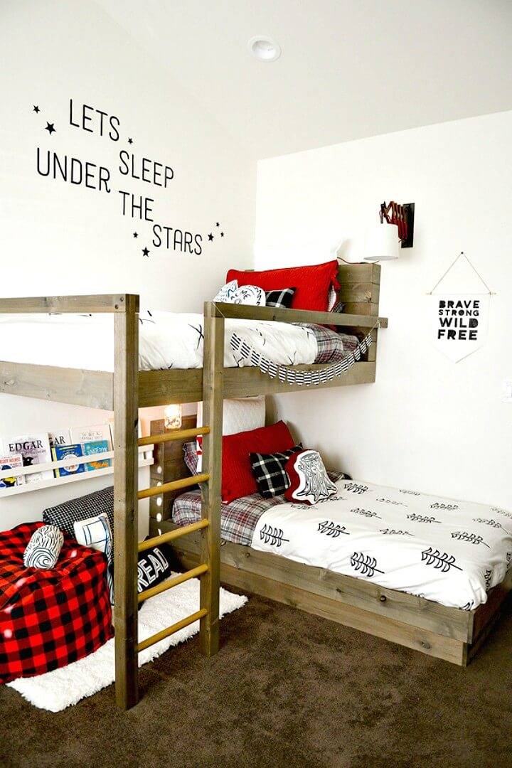 22 Low Budget Diy Bunk Bed Plans To, Bunk Bed Ideas For Small Rooms