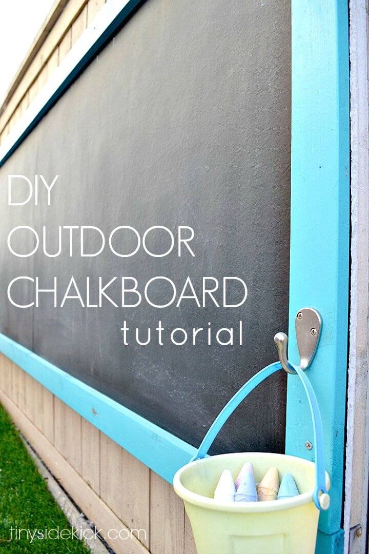 Giant DIY Outdoor Chalkboard - Patio & Porch Decor Ideas