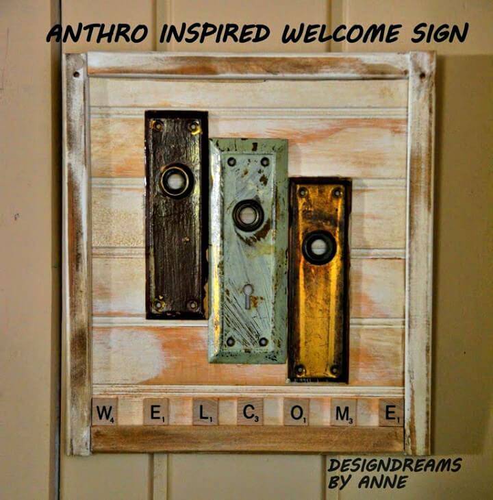 How To Make Anthro Inspired Welcome Sign - DIY