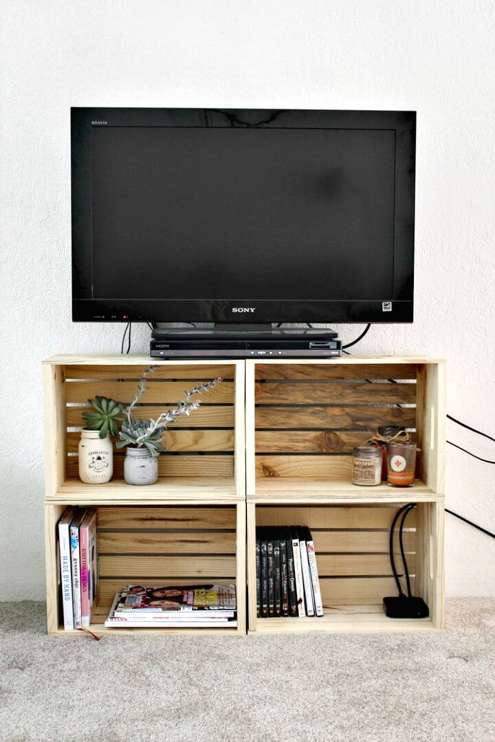 Easy DIY Crate TV Stand - Step by Step Tutorial