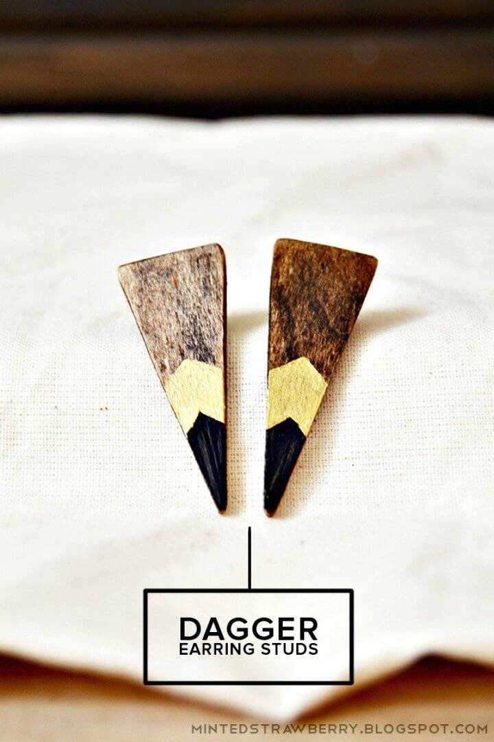 How To Make Dagger Earring Studs - DIY Earnings 