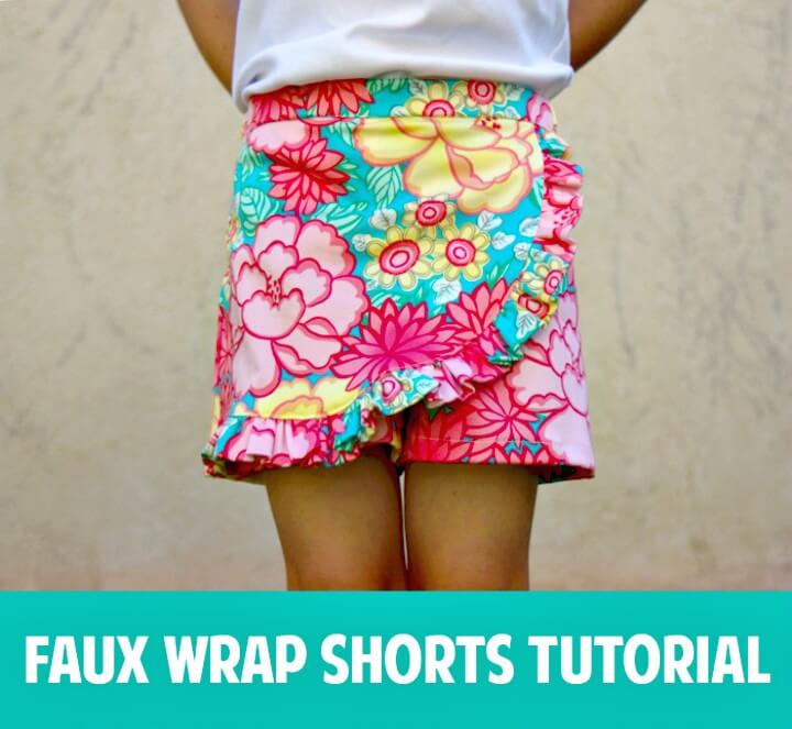 How To Make Faux Wrap Shorts - Outfits for Summer 