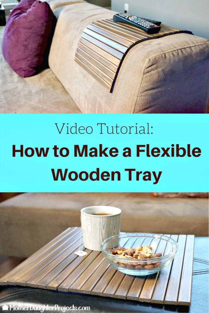 Easy DIY Flexible Sofa Wooden Arm Table