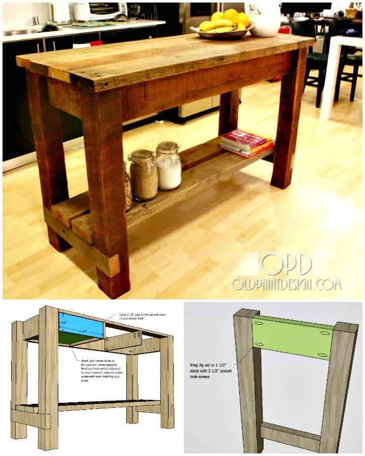 35 Free DIY Kitchen Island Plans To Improve Your Kitchen Decor