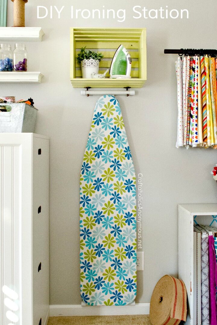 Easy DIY Ironing Board Station