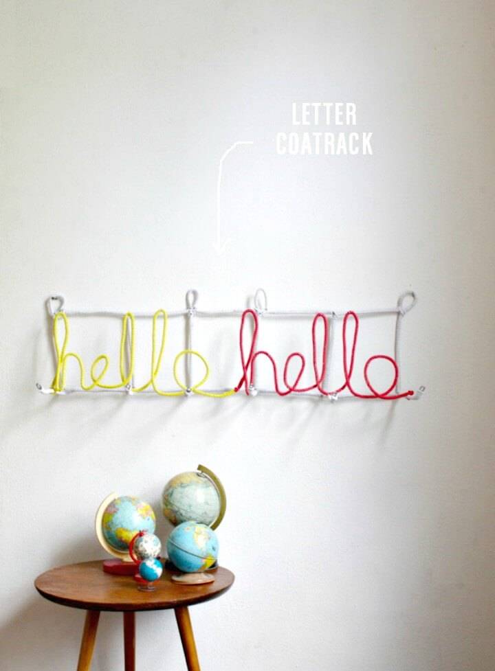 How To Make an Easy Letter Coat Rack