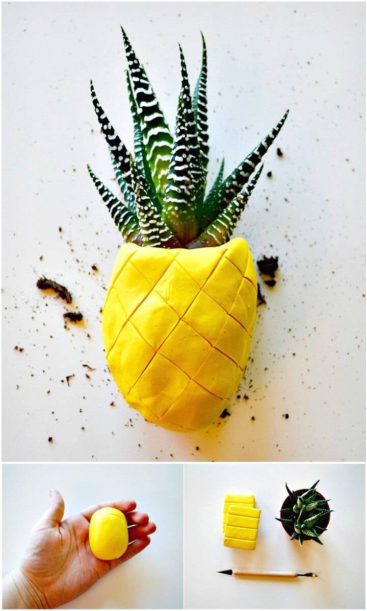 Bright DIY Magnetic Pineapple Planters