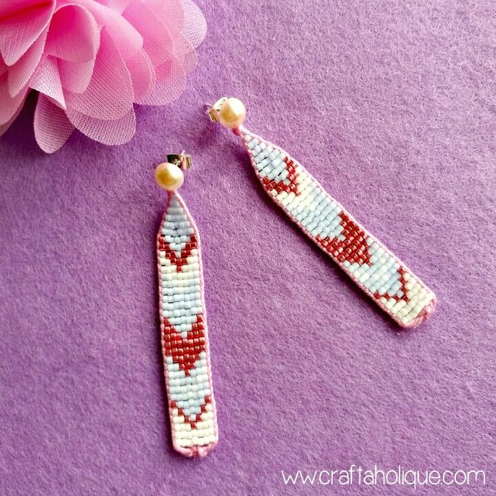 How To Make Pretty Chevron Beaded Earrings - DIY