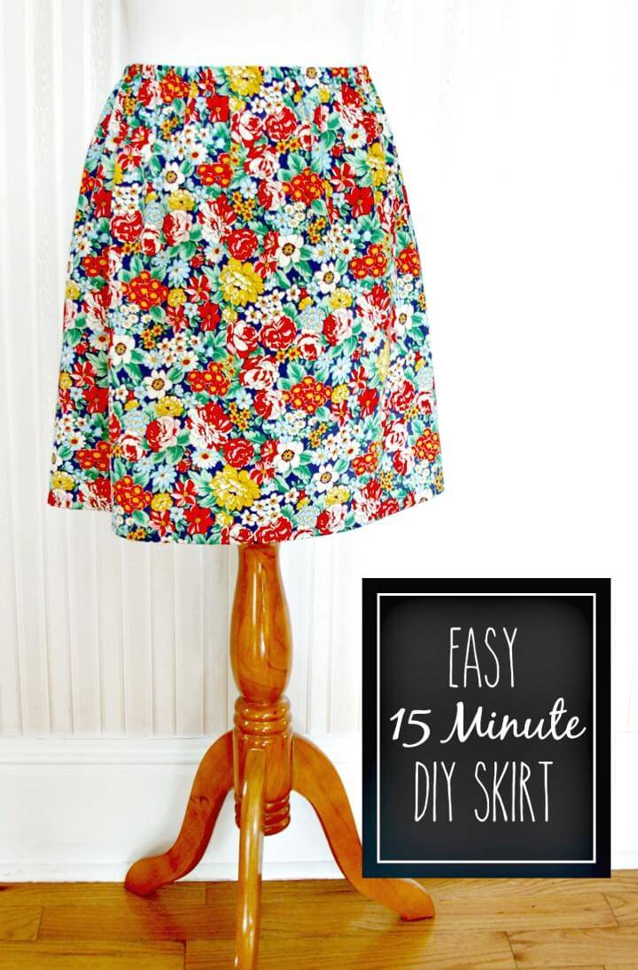 How To Make Skirt In 15 Minutes - DIY